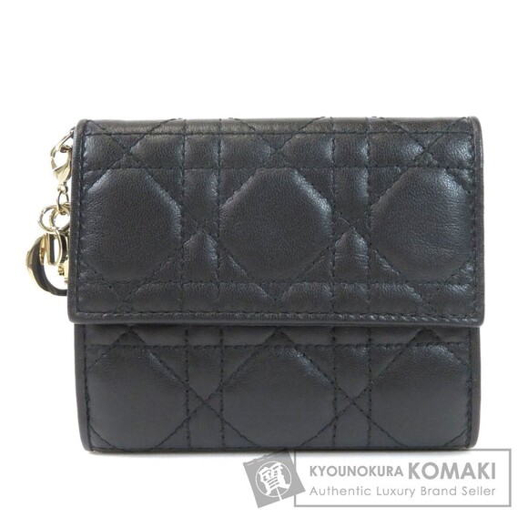 Dior Handbags - Christian Dior Logo Charm Bifold Wallet Leather